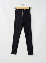 Pantalon slim taille élastique taille haute noir JENNYFER femme