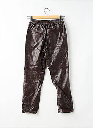 Pantalon droit taille haute taille haute marron MANGO femme
