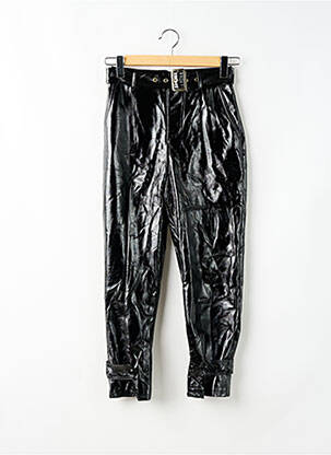Pantalon droit taille à pinces taille haute noir LIU JO femme