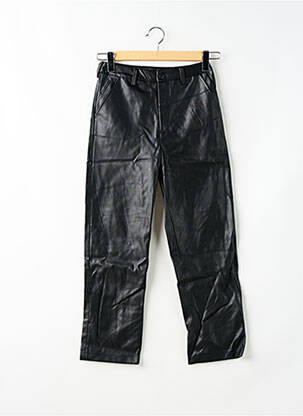 Pantalon droit taille à pinces taille haute noir REIKO femme