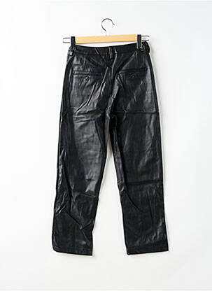 Pantalon droit taille à pinces taille haute noir REIKO femme