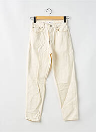 Jean coupe mom  taille haute beige MANGO femme