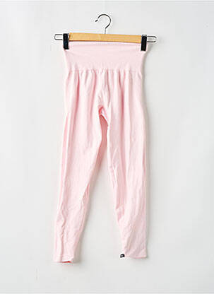 Legging effet matière satinée taille haute rose STAX. femme