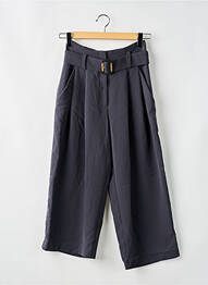Pantalon large tissage crêpe taille haute vert MANGO femme