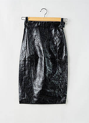 Jupe mi-longue taille à pinces noir CKS femme