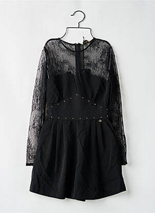 Combishort fermeture boutonnée au dos manches longues noir LIU JO femme