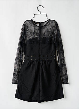 Combishort fermeture boutonnée au dos manches longues noir LIU JO femme