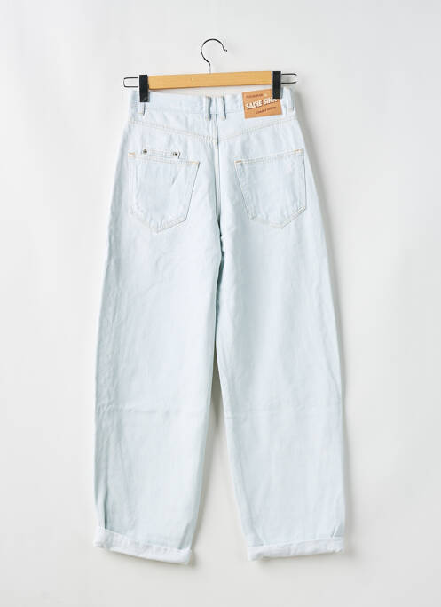 Jeans coupe large effet usé taille haute bleu PULL & BEAR femme