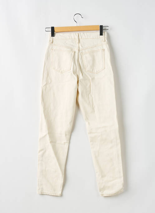 Jean coupe mom  taille haute beige MANGO femme