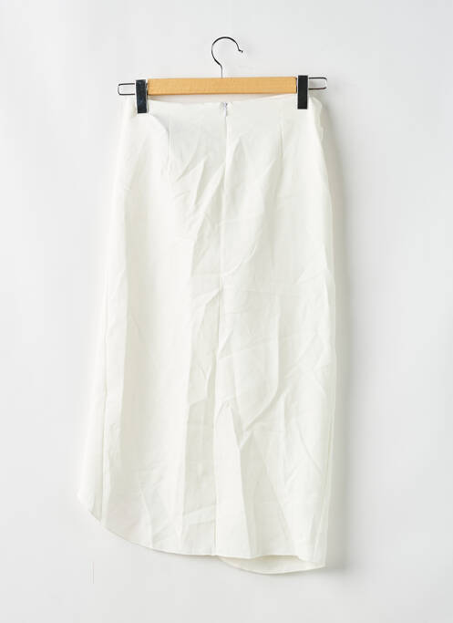 Jupe longue fermeture zippée au dos blanc BOOHOO femme