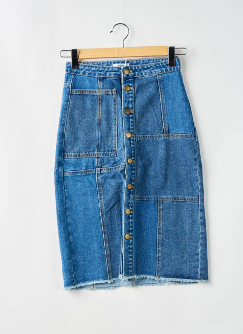Jupe mi-longue bleu SUNCOO pour femme