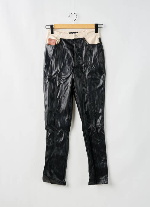 Pantalon droit noir BOOHOO pour femme