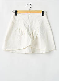 Jupe courte taille haute blanc LOAVIES femme