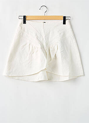 Jupe courte taille haute blanc LOAVIES femme