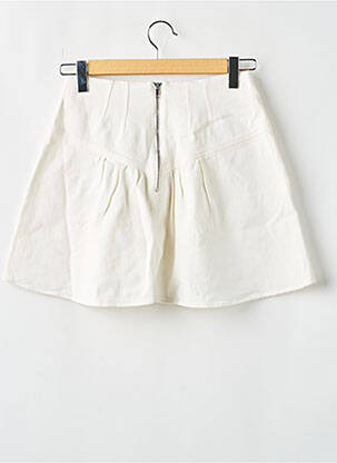 Jupe courte taille haute blanc LOAVIES femme