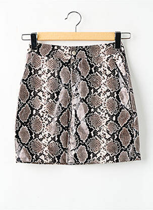 Jupe courte taille à pinces noir LOAVIES femme