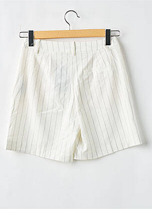 Bermuda taille à pinces taille normale blanc ICHI femme