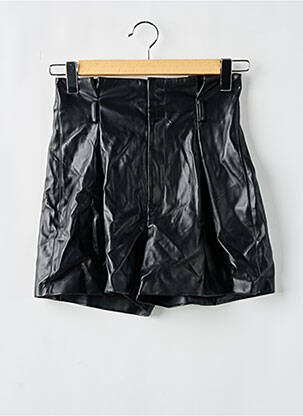 Short tissage simili-cuir taille haute noir LIU JO femme