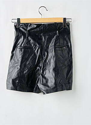 Short tissage simili-cuir taille haute noir LIU JO femme