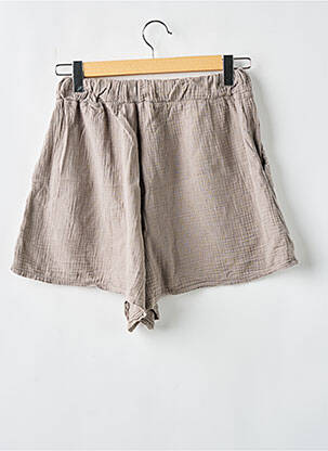 Short taille élastique taille haute gris SASSY CLASSY femme
