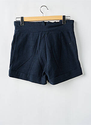 Short fermeture zippée sous rabat avec crochet taille haute bleu OPULLENCE femme