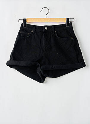 Short tissage denim taille haute noir NA-KD femme