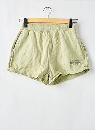 Short coupe droite taille haute vert ELEVEN PARIS femme