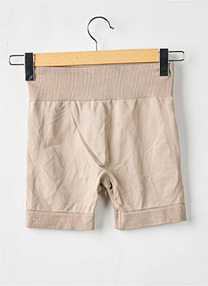 Short taille élastique taille haute beige SUPERDRY femme