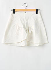 Jupe courte blanc LOAVIES pour femme seconde vue