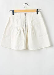 Jupe courte blanc LOAVIES pour femme seconde vue