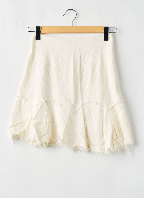 Jupe courte beige LOAVIES pour femme