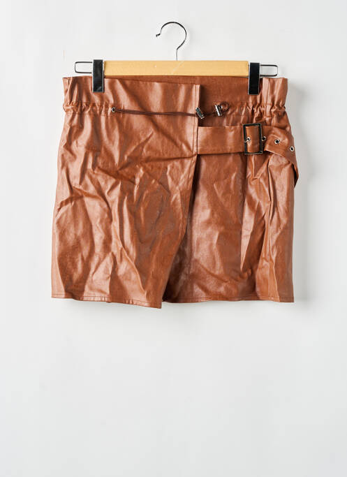Jupe courte marron STORETS pour femme