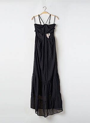 Robe longue coupe évasée fines bretelles noir BOOHOO femme