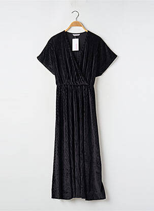 Robe mi-longue manches courtes manches courtes noir CAMAIEU femme