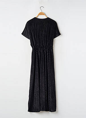 Robe mi-longue manches courtes manches courtes noir CAMAIEU femme