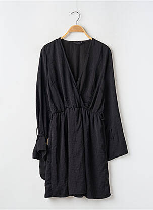 Robe courte coupe évasée manches longues noir PRETTY LITTLE THING femme