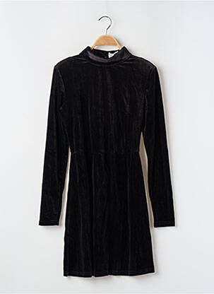 Robe courte fermeture zippée au dos manches longues noir KOUKA femme