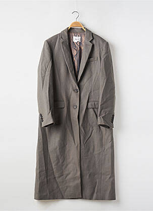 Manteau long coupe cintrée sans capuche vert ENDLESS ROOTS femme