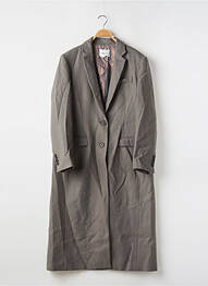 Manteau long coupe cintrée sans capuche vert ENDLESS ROOTS femme