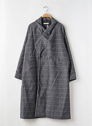 Manteau long poches sans capuche gris HOD femme