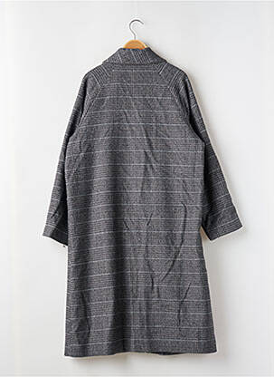 Manteau long poches sans capuche gris HOD femme