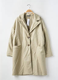 Manteau long coupe droite sans capuche vert BOOHOO femme