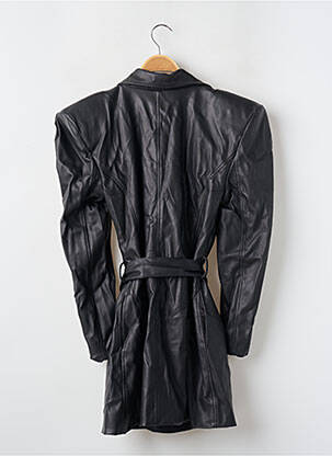 Veste simili cuir epaulette noir NBD femme