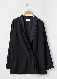 Blazer col châle noir REIKO femme