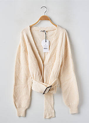 Gilet manches longues coupe cintrée beige NA-KD femme