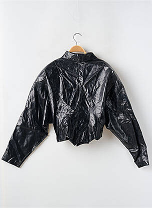 Veste simili cuir epaulette noir NASTY GAL femme