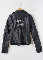 Veste simili cuir noir SANS MARQUE pour femme seconde vue