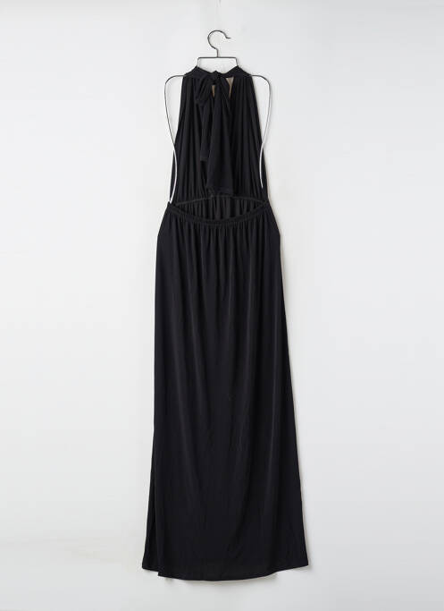 Robe longue manches dos nu sans manche noir BENOA femme