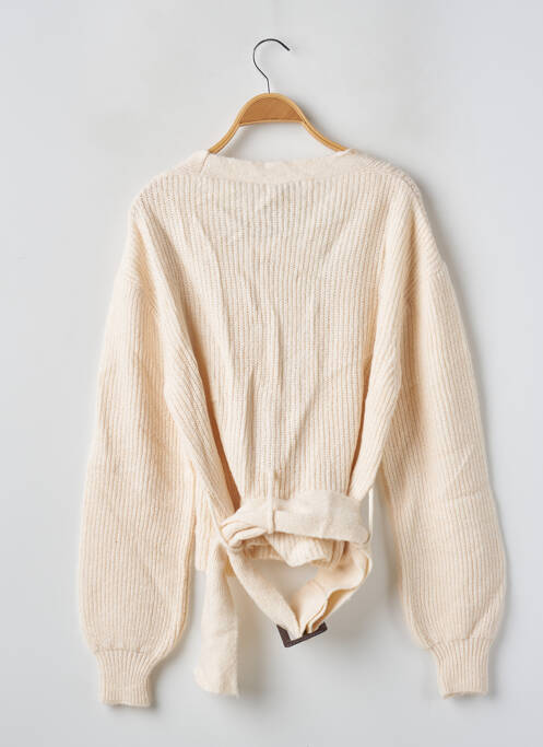 Gilet manches longues beige NA-KD pour femme