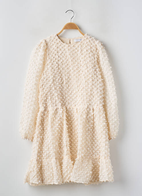 Robe courte beige LOAVIES pour femme